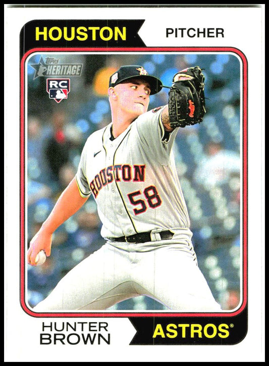 2023 Topps Heritage #316 Hunter Brown Rookie Houston Astros