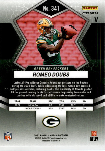 2022 Panini Mosaic Silver #341 Romeo Doubs