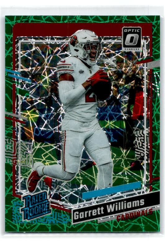 2023 Donruss Optic Green Velocity #203 Garrett Williams Rookie Arizona Cardinals