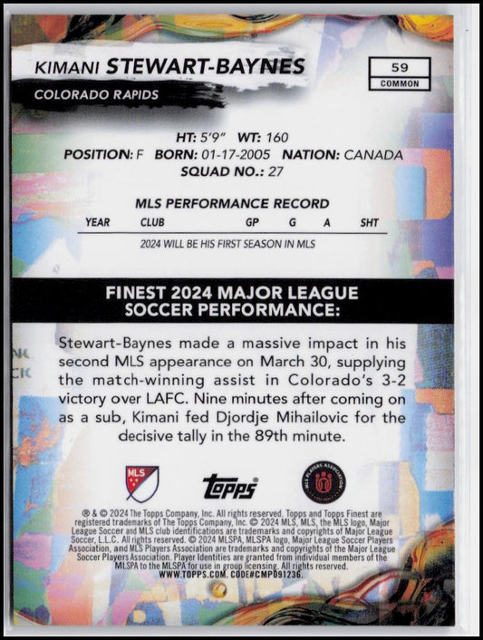 2024 Finest MLS #59 Kimani Stewart-Baynes