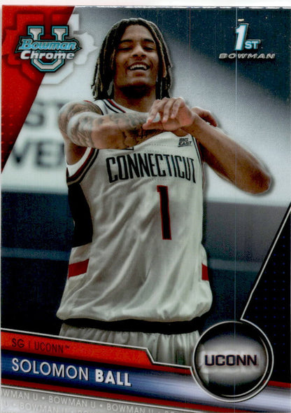 2023-24 Bowman University Chrome #89 Solomon Ball Connecticut Huskies