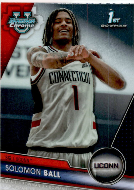 2023-24 Bowman University Chrome #89 Solomon Ball Connecticut Huskies
