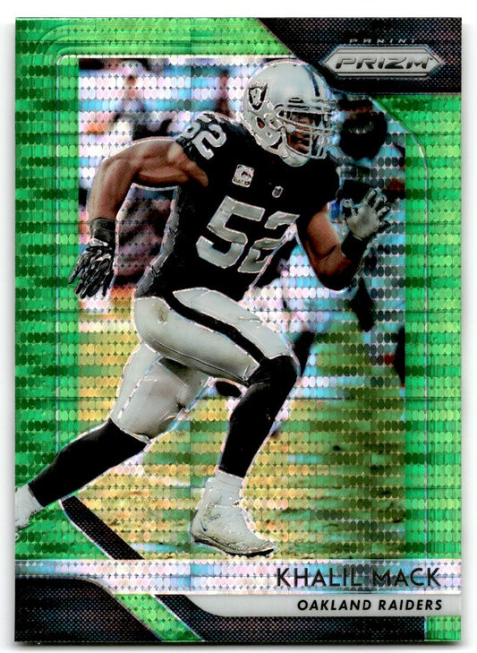 2018 Panini Prizm Neon Green Pulsar Khalil Mack Oakland Raiders #47
