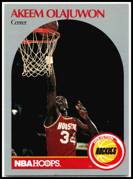 1990-91 Hoops #127 Akeem Olajuwon Houston Rockets