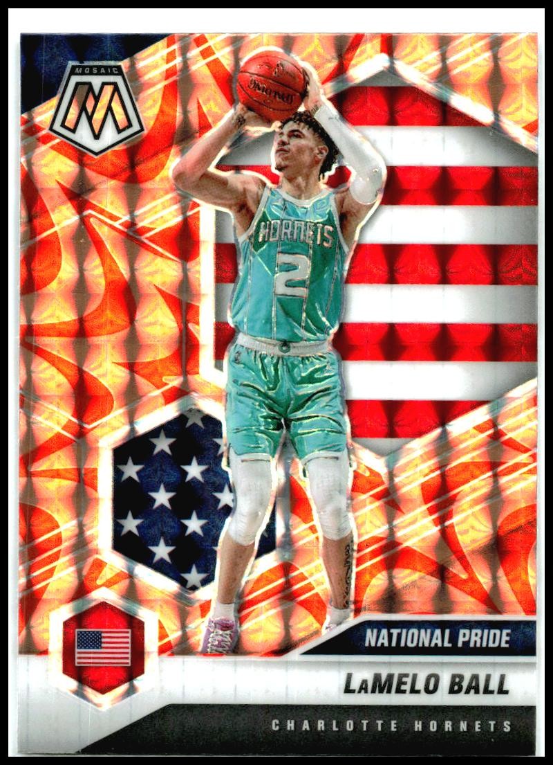 2020-21 Panini Mosaic Mosaic Reactive Orange #257 LaMelo Ball Charlotte Hornets