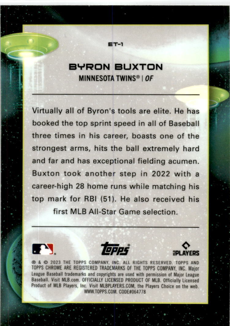 2023 Topps Chrome Cosmic Extraterrestrial Talent! #ET-1 Byron Buxton  Twins