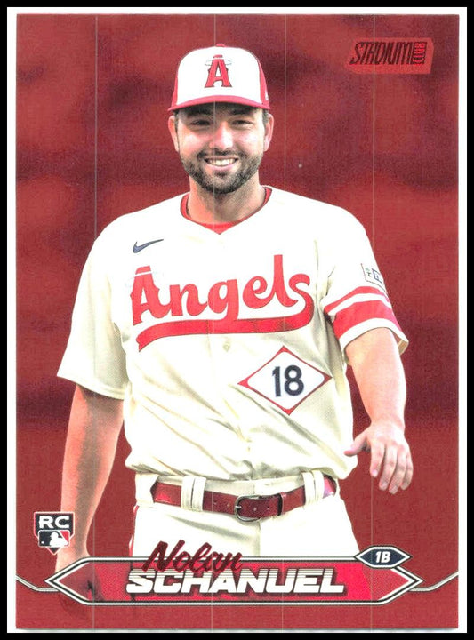 2024 Stadium Club Red Foil #42 Nolan Schanuel Los Angeles Angels