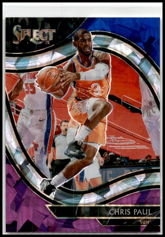 2020-21 Panini Select Blue White Purple Cracked Ice #209 Chris Paul Phoenix Suns