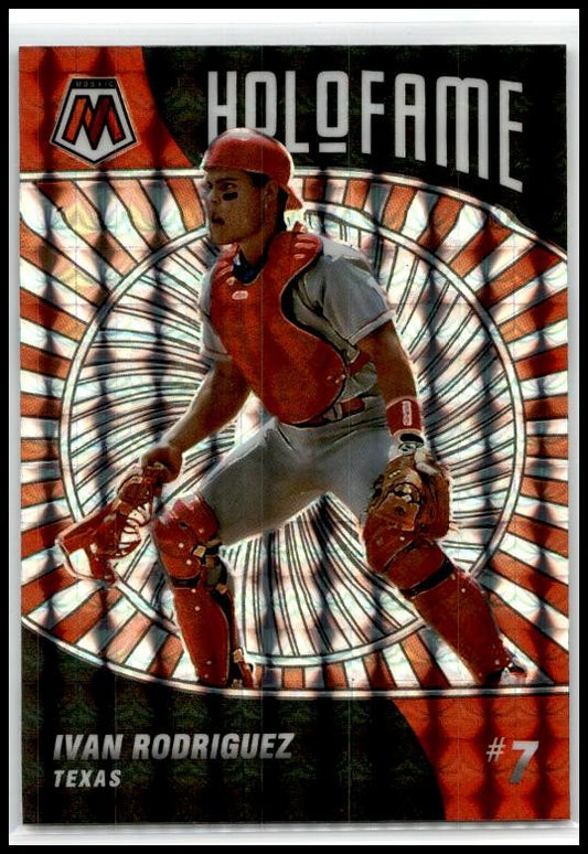 2022 Panini Mosaic Holofame Mosaic #HF-12 Ivan Rodriguez Texas Rangers