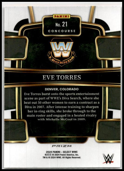 2024 Panini Select WWE Orange Ice Prizms #21 Eve Torres