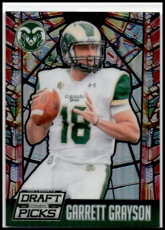 2015 Panini Prizm Collegiate Draft Picks Stained Glass #70 Garrett Grayson Rams