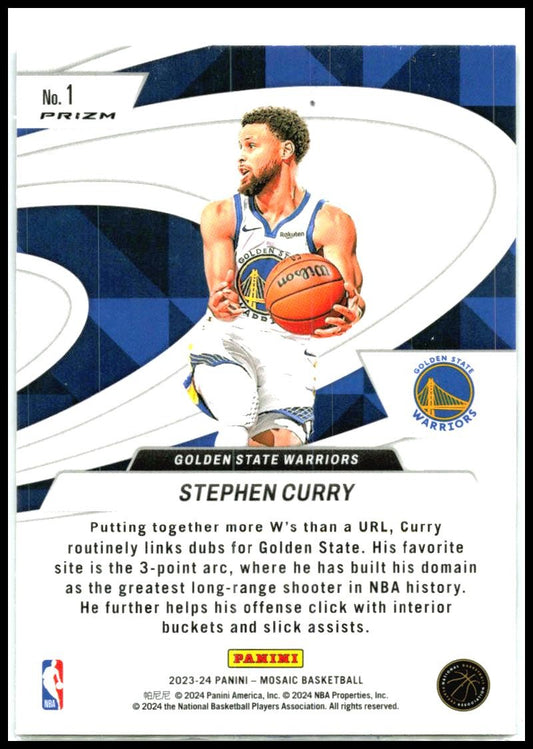 2023-24 Panini Mosaic Give and Go Mosaic #1 Stephen Curry Golden State Warriors