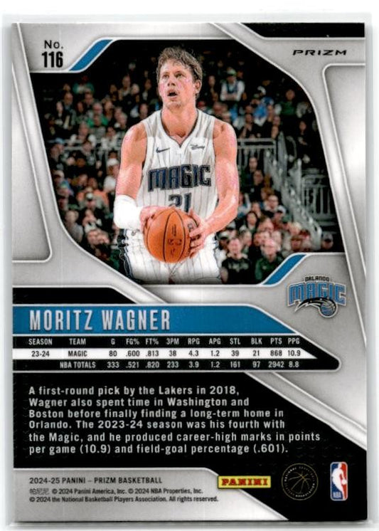 2024-25 Panini Prizm #116 Moritz Wagner Prizms Silver