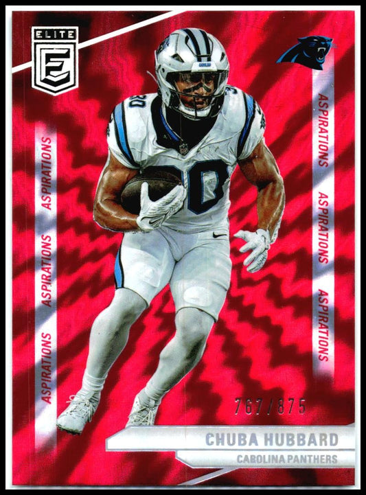 2024 donruss elite Aspirations Shimmer /875 #73 Chuba Hubbard