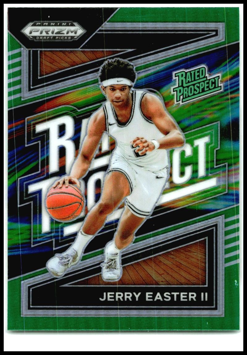 2024 Panini Prizm Draft Picks Rated Prospect Prizms Green #9 Jerry Easter II USC