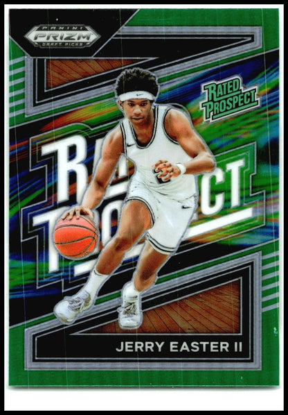 2024 Panini Prizm Draft Picks Rated Prospect Prizms Green #9 Jerry Easter II USC