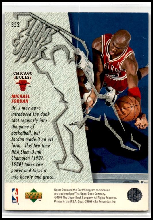 1995-96 Upper Deck Slams & Jams #352 Michael Jordan Chicago Bulls