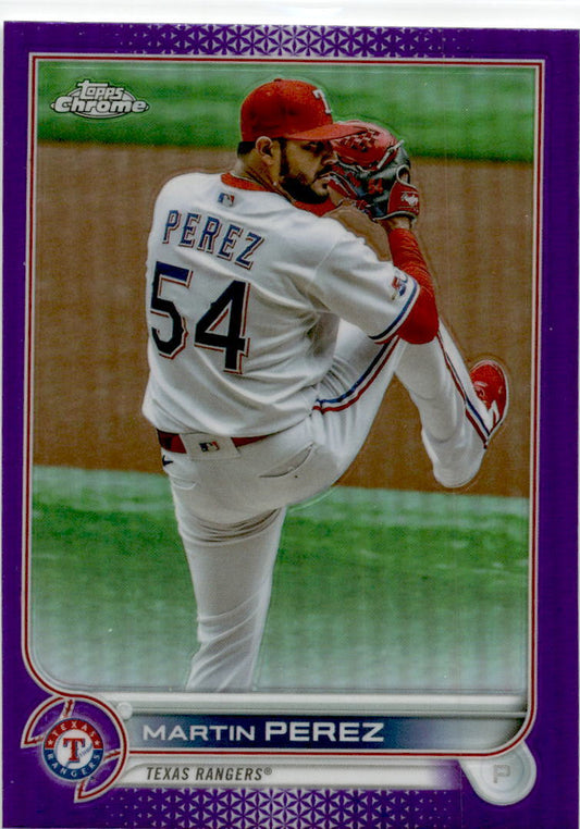 2022 Topps Chrome Update Purple Refractor #USC103 Martin Perez Texas Rangers