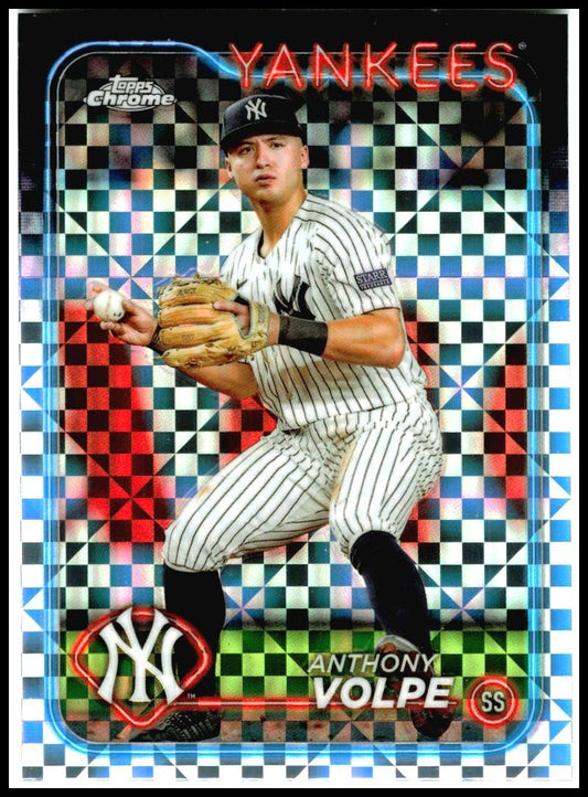 2024 Topps Chrome X-Fractors #236 Anthony Volpe New York Yankees