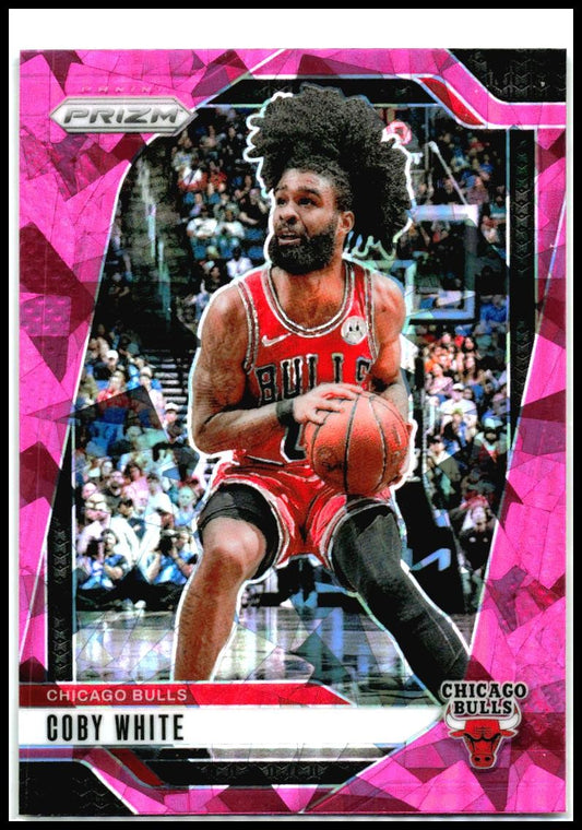 2024-25 Panini Prizm Prizms Pink Ice #70 Coby White Chicago Bulls