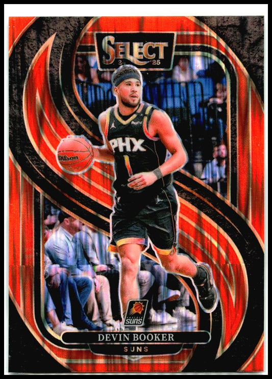 2024-25 Panini Select Orange Flash Prizm #139 Devin Booker Phoenix Suns
