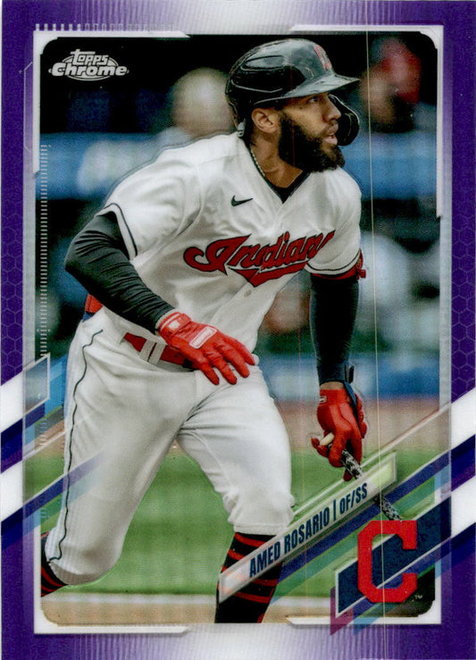 2021 Topps Update Purple #US8 Amed Rosario Cleveland Indians
