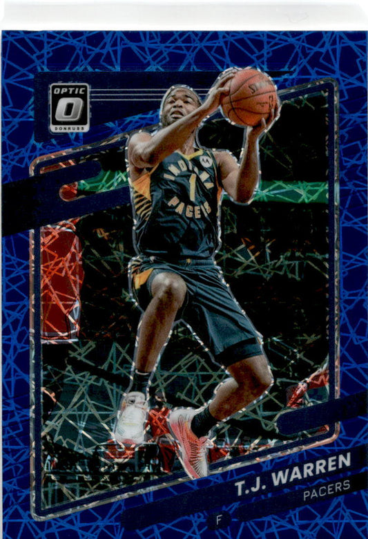 2021 Donruss Optic Blue Velocity Prizm #44 T.J. Warren Indiana Pacers