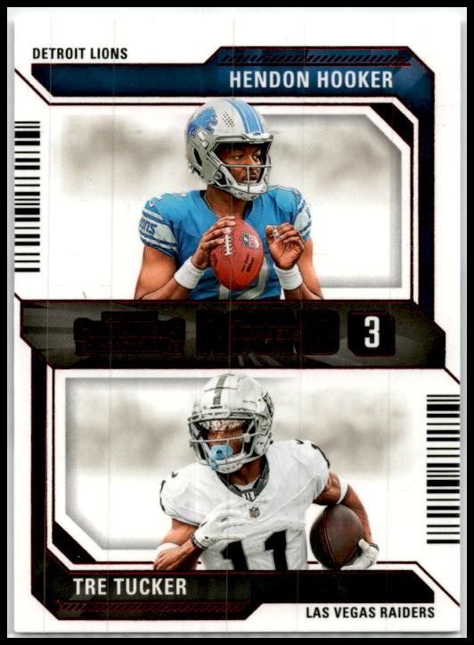 2023 Panini Contenders Round Numbers Red #14 Hendon Hooker / Tre Tucker