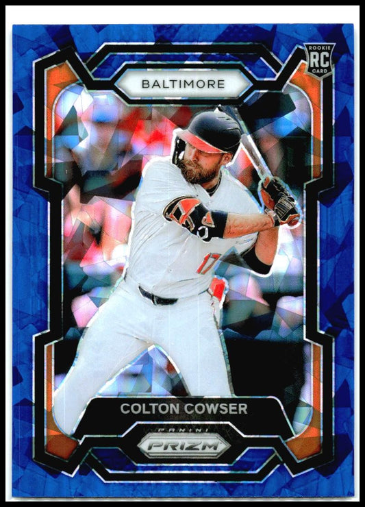 2024 Panini Prizm Blue Ice Prizms #100 Colton Cowser Baltimore Orioles