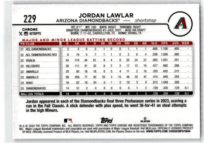 2024 Topps Raywave #451 Jordan Lawlar Rookie Arizona Diamondbacks