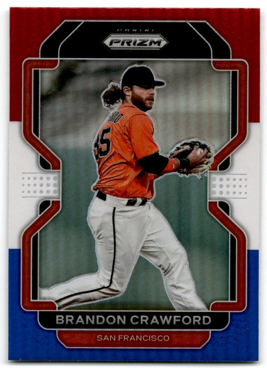 2022 Panini Prizm Red/White/Blue Brandon Crawford San Francisco Giants #83