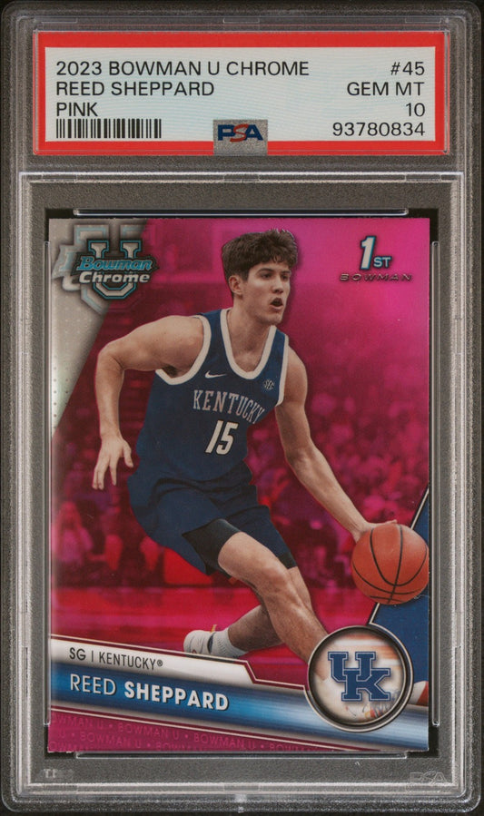 2023 Bowman University Chrome Pink Refractor #45 Reed Sheppard