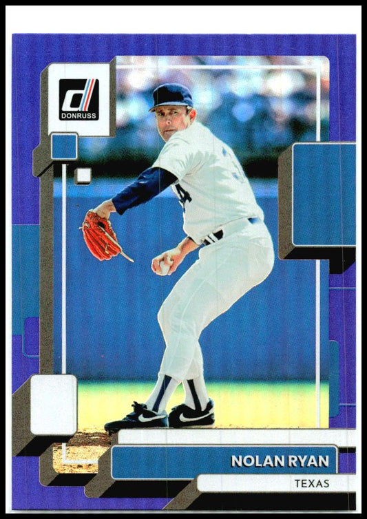 2022 Donruss Holo Purple #118 Nolan Ryan Texas Rangers