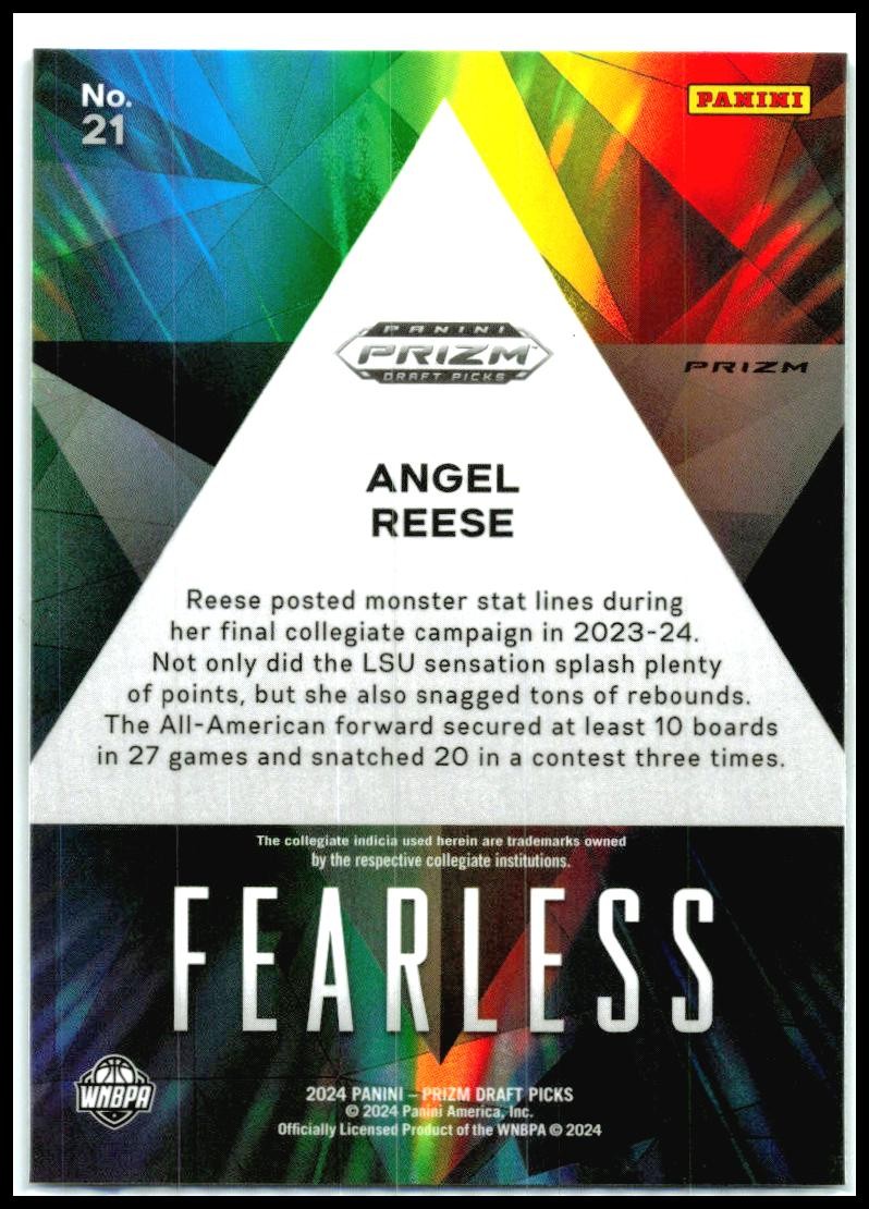 2024 Panini Prizm Draft Picks Fearless #21 Angel Reese Sky