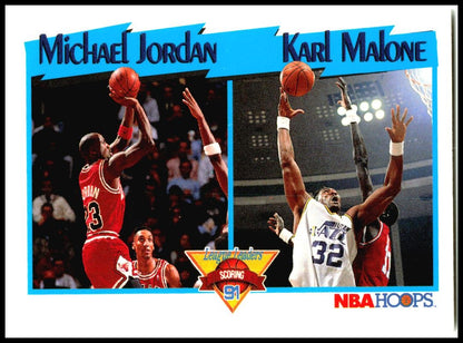 1991-92 Hoops #306 Michael Jordan / Karl Malone LL