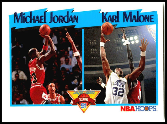 1991-92 Hoops #306 Michael Jordan / Karl Malone LL