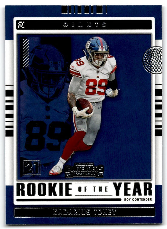 2021 Panini Contenders MVP Kadarius Toney New York Giants #ROY-KTO