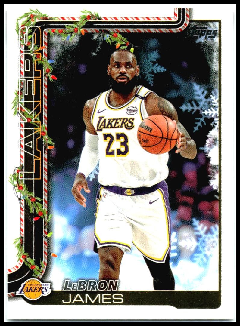 2025-26 Topps Holiday SSP Back Variations #SSB-LBJ LeBron James Lakers