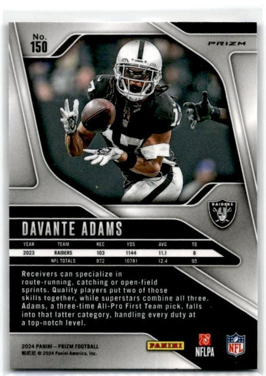 2024 Panini Prizm Red White and Blue #150 Davante Adams Las Vegas Raiders