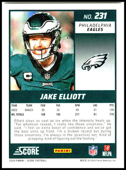 2024 Score #231 Jake Elliott Philadelphia Eagles