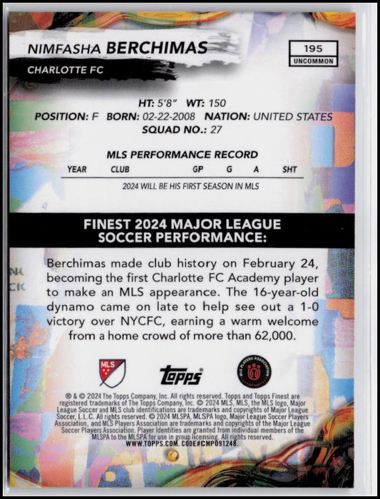 2024 Finest MLS #195 Nimfasha Berchimas