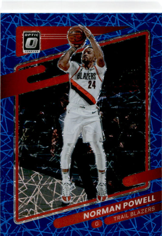 2021 Donruss Optic Blue Velocity Prizm #121 Norman Powell Portland Trail Blazers