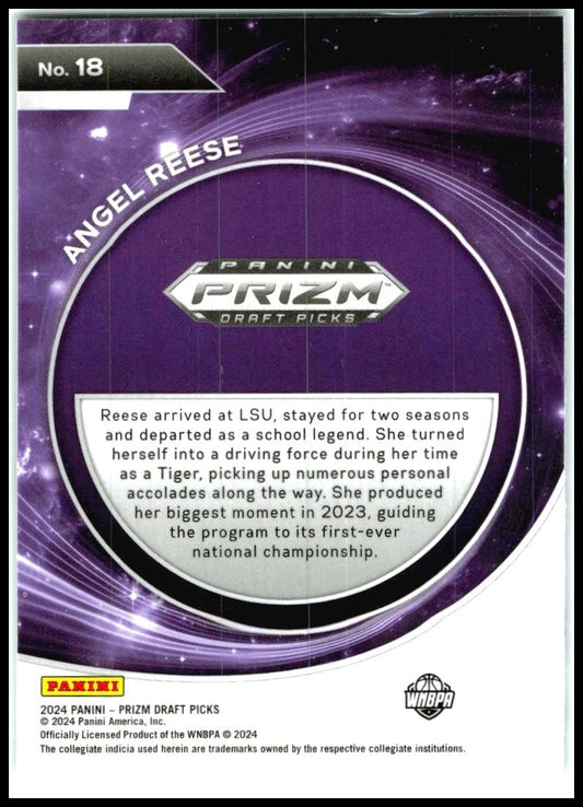 2024 Panini Prizm Draft Picks Student Orientation #18 Angel Reese LSU Tigers