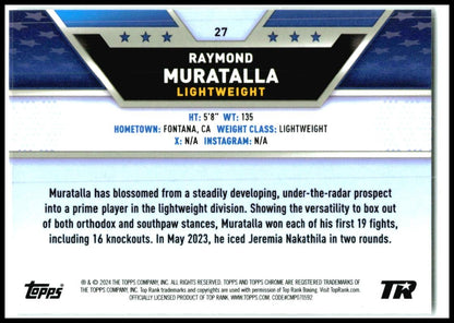 2024 Topps Chrome #27 Raymond Muratalla