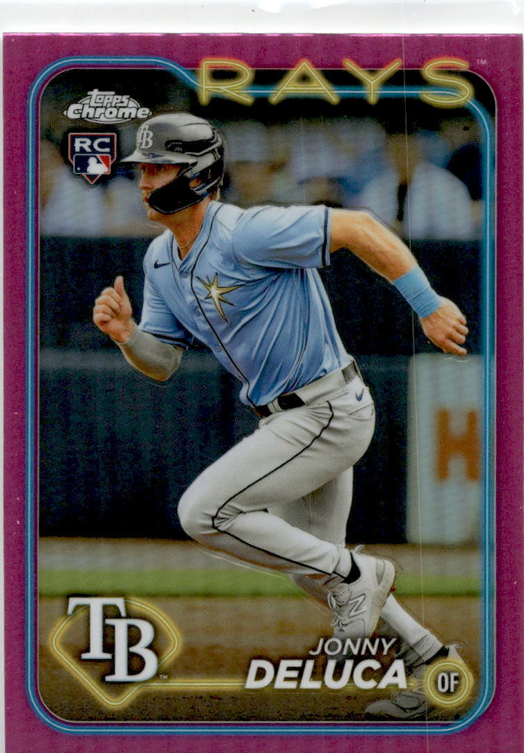 2024 Topps Chrome Pink Refractors #163 Jonny Deluca Rookie Tampa Bay Rays