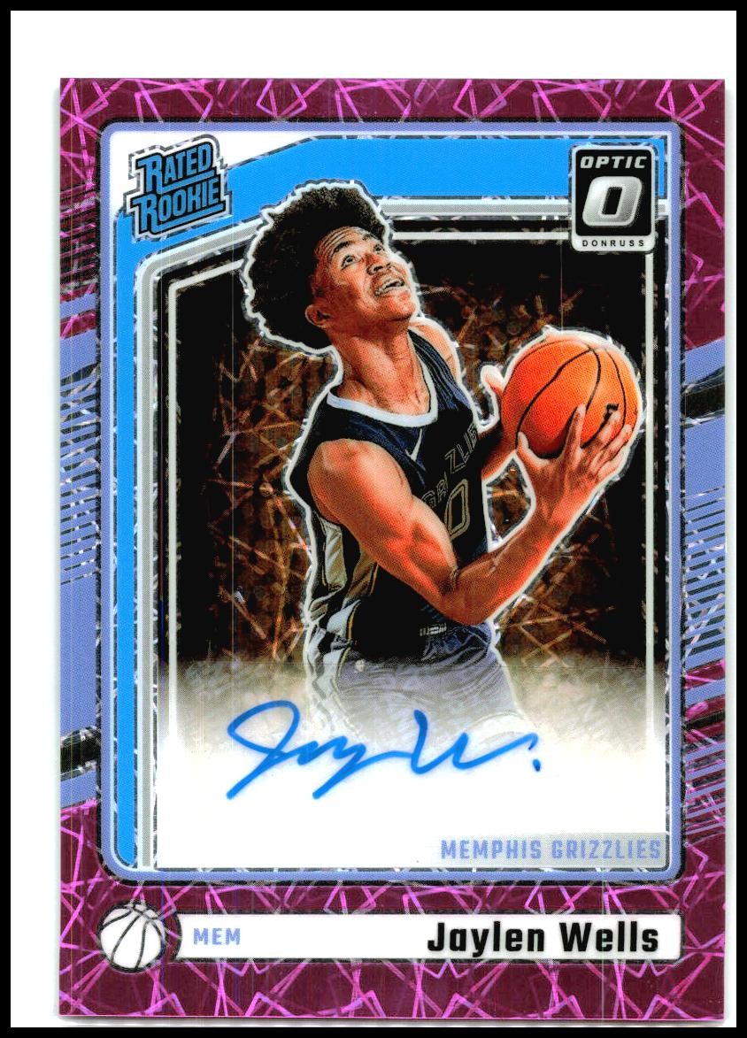 2024-25 Donruss Optic Auto Pink Velocity /79 #327 Jaylen Wells