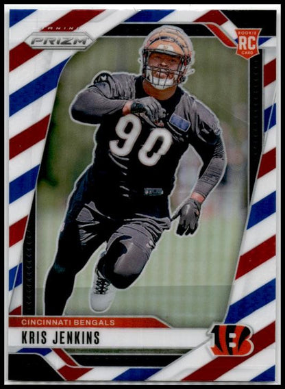 2024 Panini Prizm Red White and Blue #364 Kris Jenkins Rookie Cincinnati Bengals