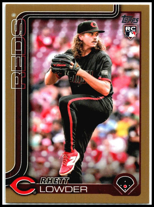 2025 Topps Gold #205 Rhett Lowder #/2025 Cincinnati Reds