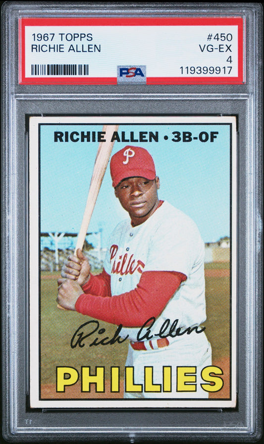 1967 Topps #450 Richie Allen Philadelphia Phillies PSA 4