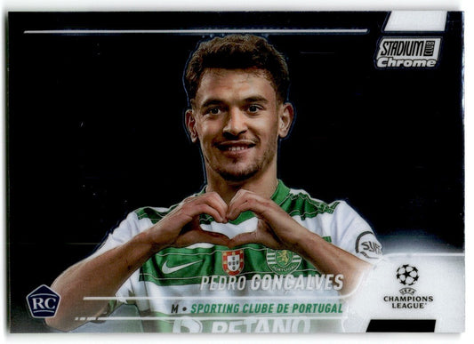 2021 Stadium Club Chrome UEFA Champions League Pedro Gonçalves Rookie Sporting